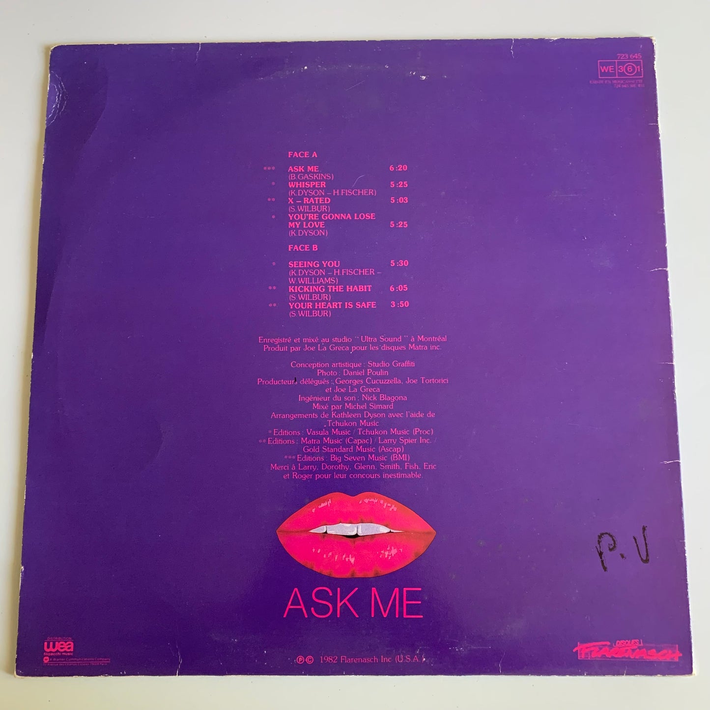 Carol Jiani - Ask Me - LP 1982 Occasion
