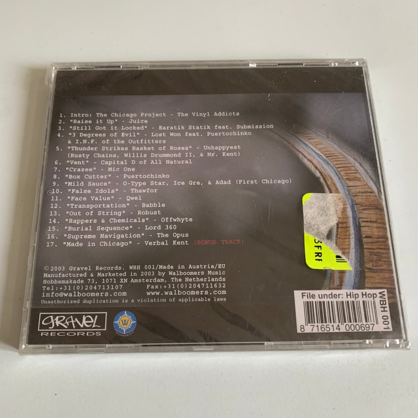 Variétés Compilation - The Chicago Project - 100% Chicago Hip Hop - 2003 Neuf sous Blister