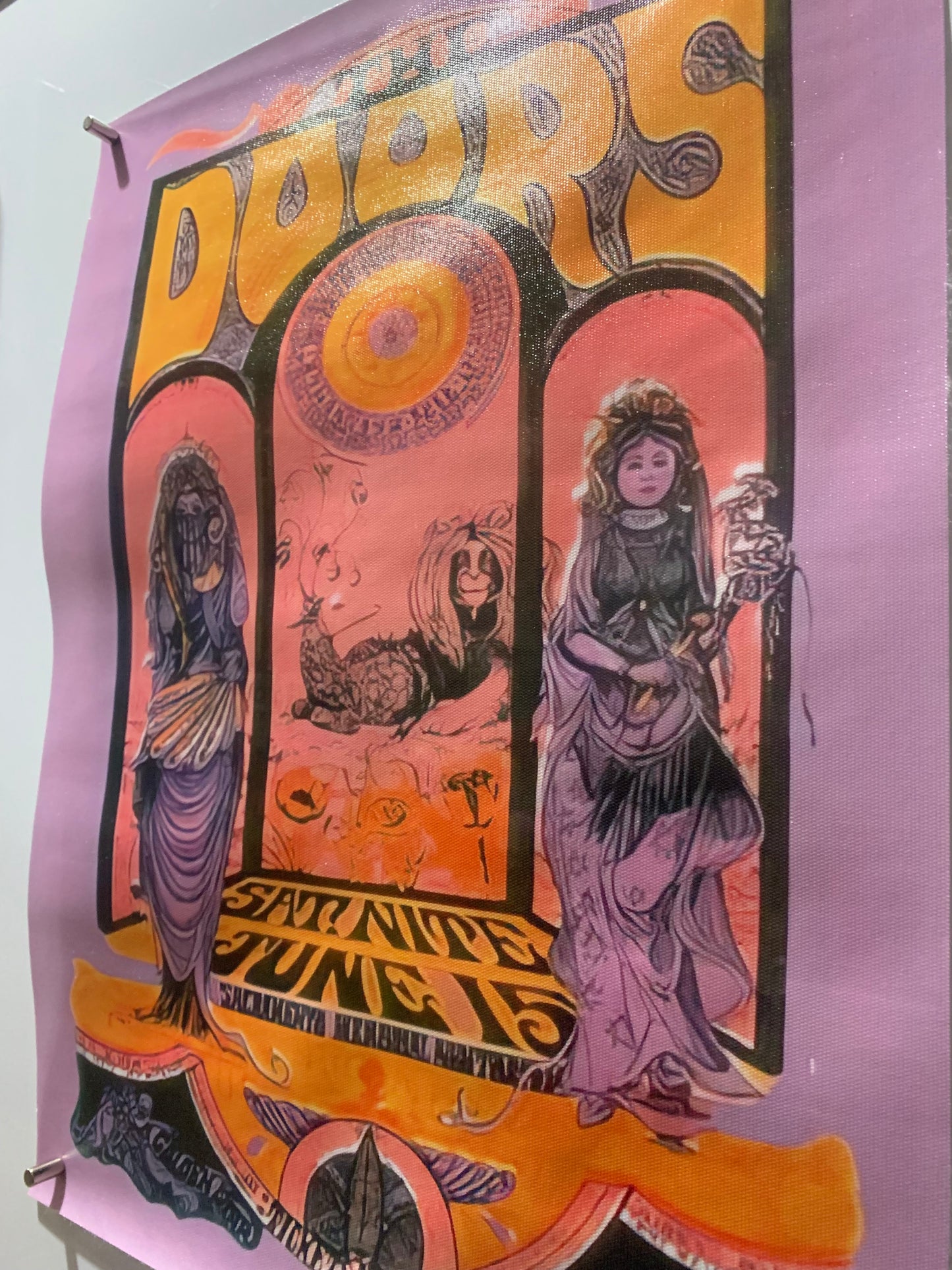 Affiche Poster en Toile - The Doors Concert de Sacramento 1968 - 40/30cm