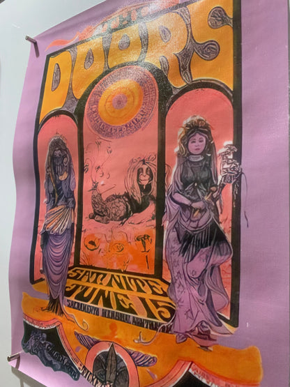 Affiche Poster en Toile - The Doors Concert de Sacramento 1968 - 40/30cm