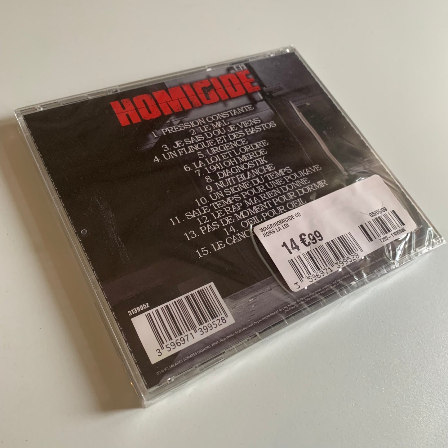 Homicide - Hors la Loi - 2009 Neuf sous Blister