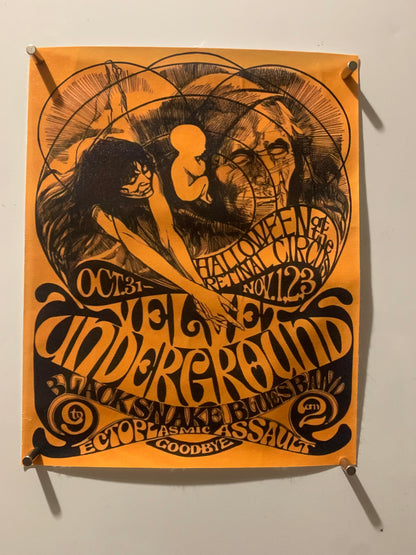 Affiche Poster en Toile - Velvet Underground at Halloween Retinal Circus 1968 - 25/20cm