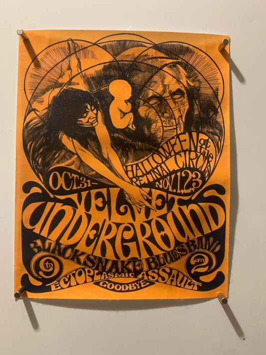 Affiche Poster en Toile - Velvet Underground at Halloween Retinal Circus 1968 - 25/20cm