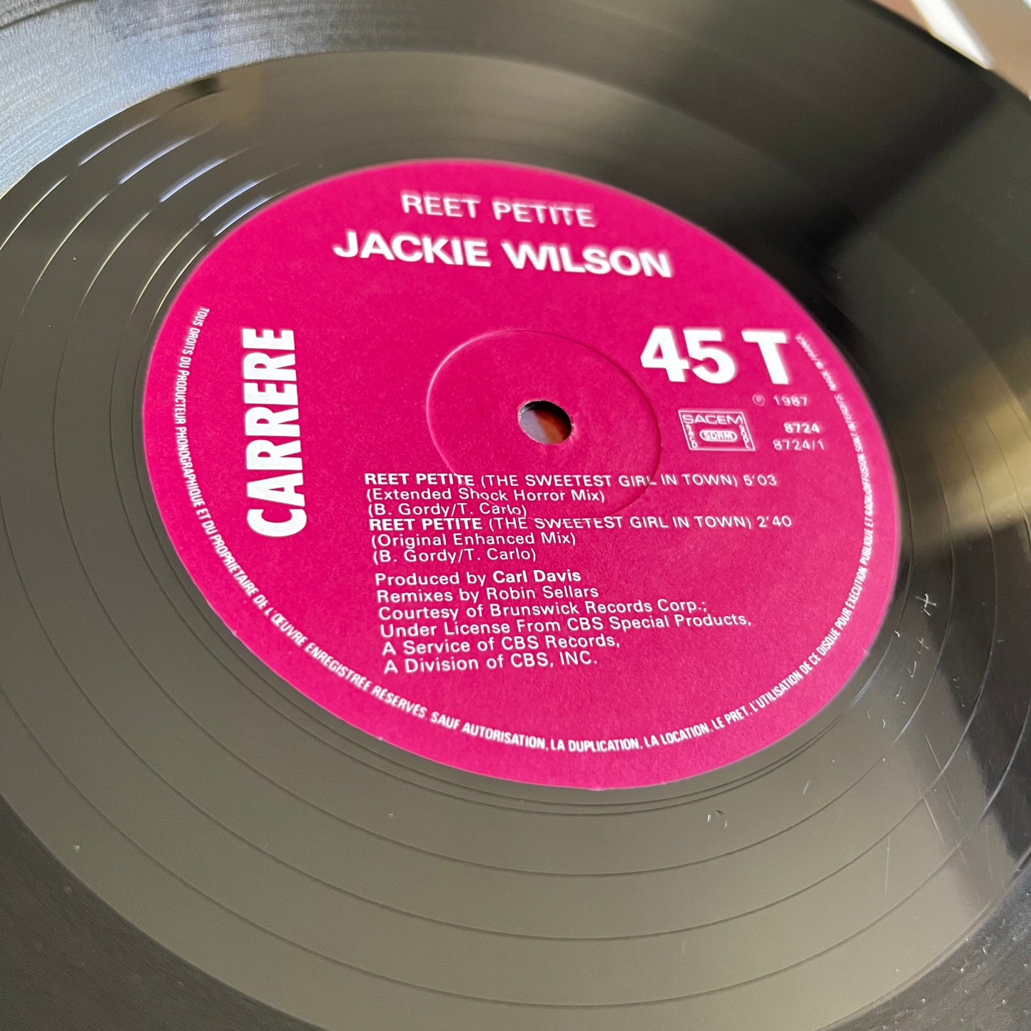 Jackie Wilson - Reet Petite - Maxi Single 1987
