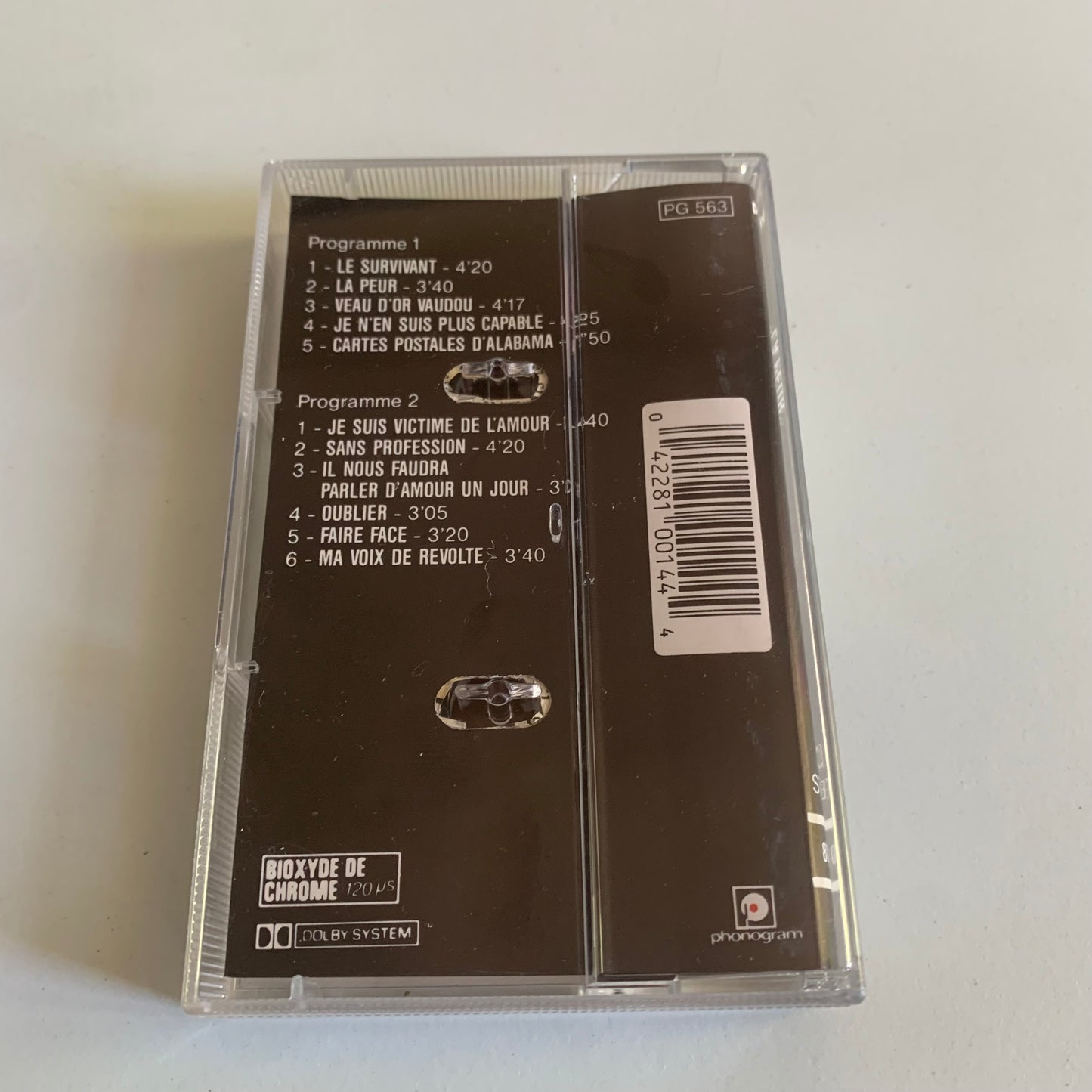 Johnny Hallyday - La Peur - 1982 Occasion