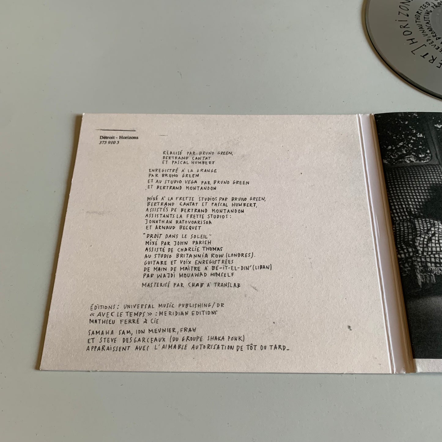 CD - Détroit - Horizons - 2013