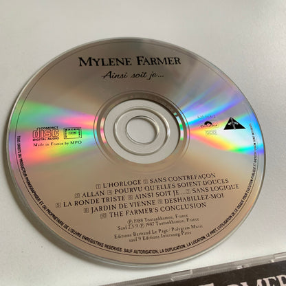 CD - Mylene Farmer - Ainsi Soit Je - 1988 Occasion