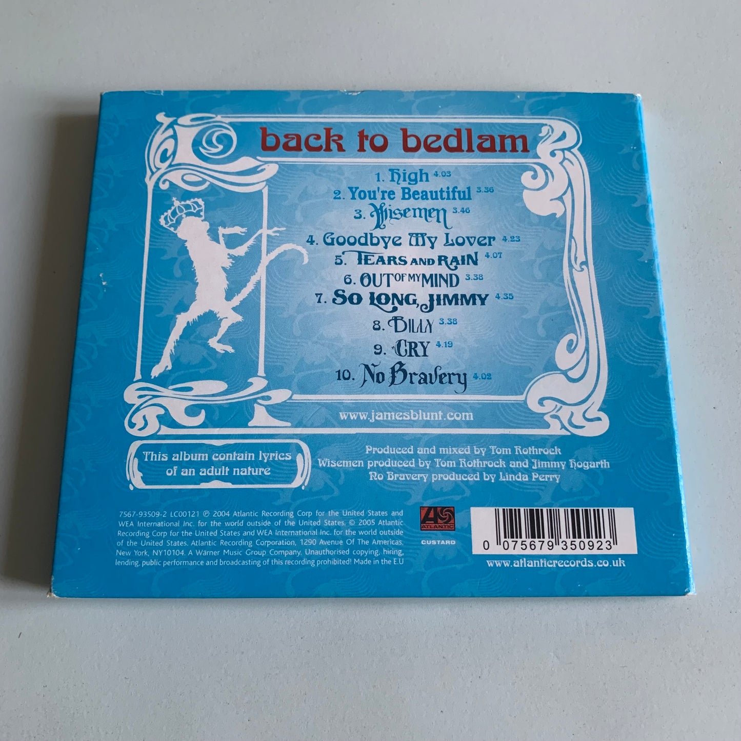 CD - James Blunt - Back To Bedlam - 2005