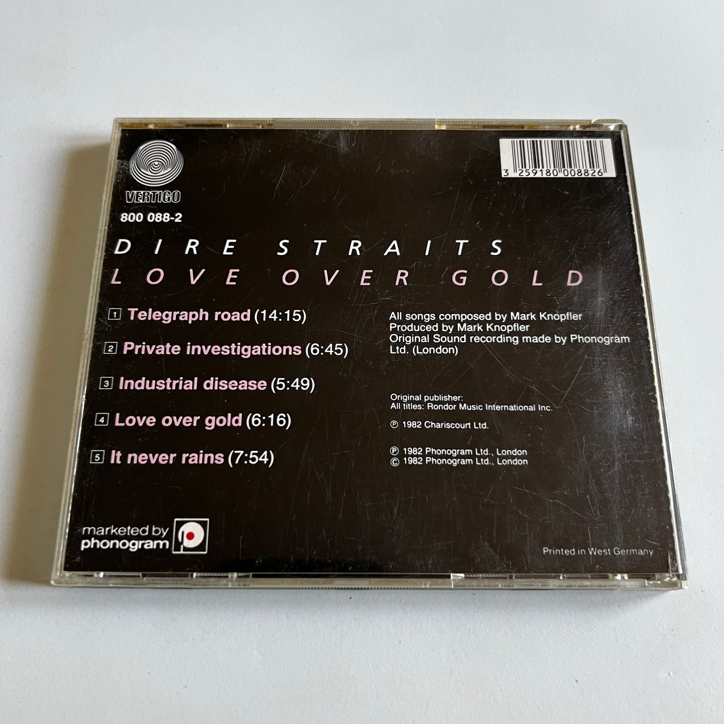 CD - Dire Straits - Love Over Gold - 1982