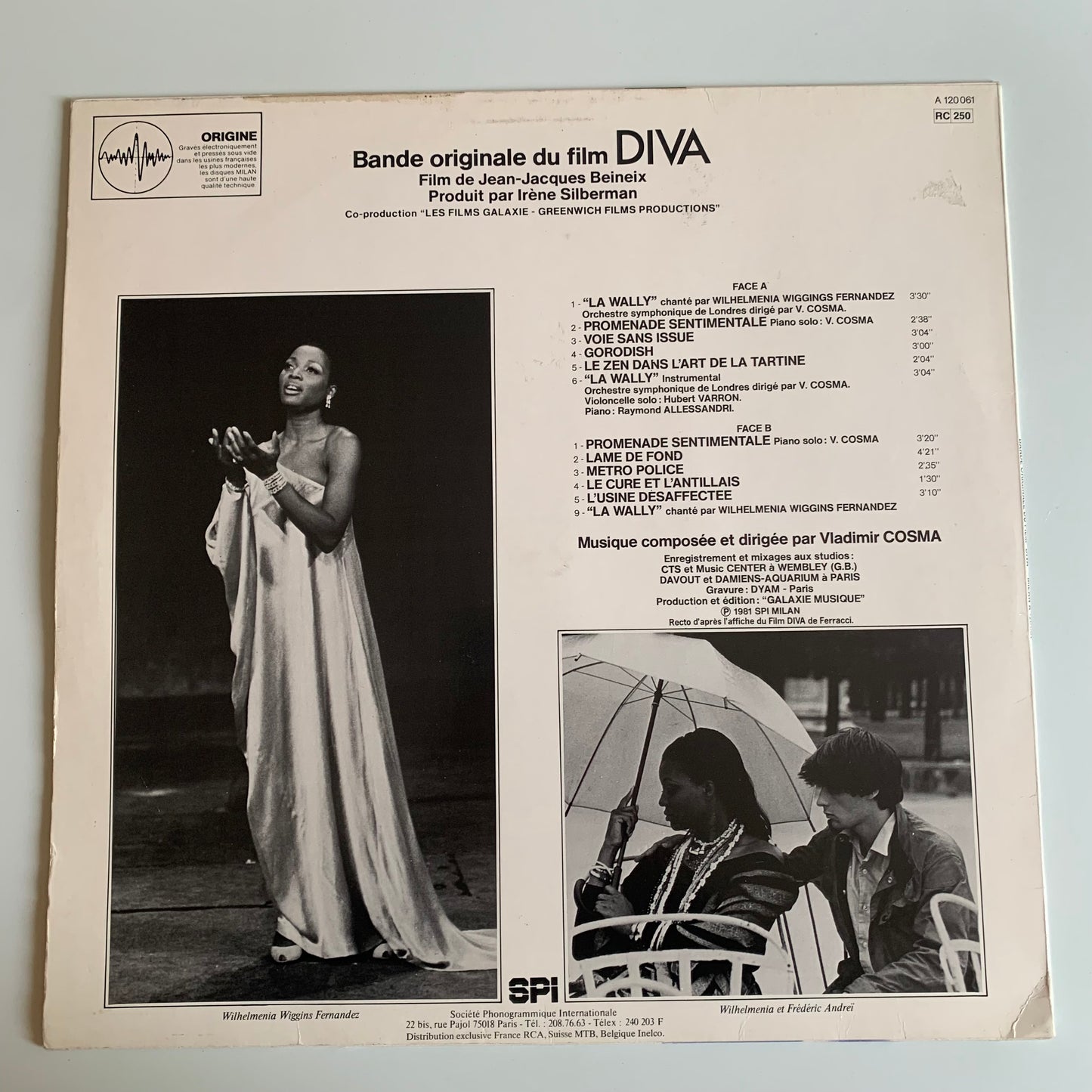 Vladimir Cosma - Diva (Bande Originale Du Film) - LP 1981 Occasion