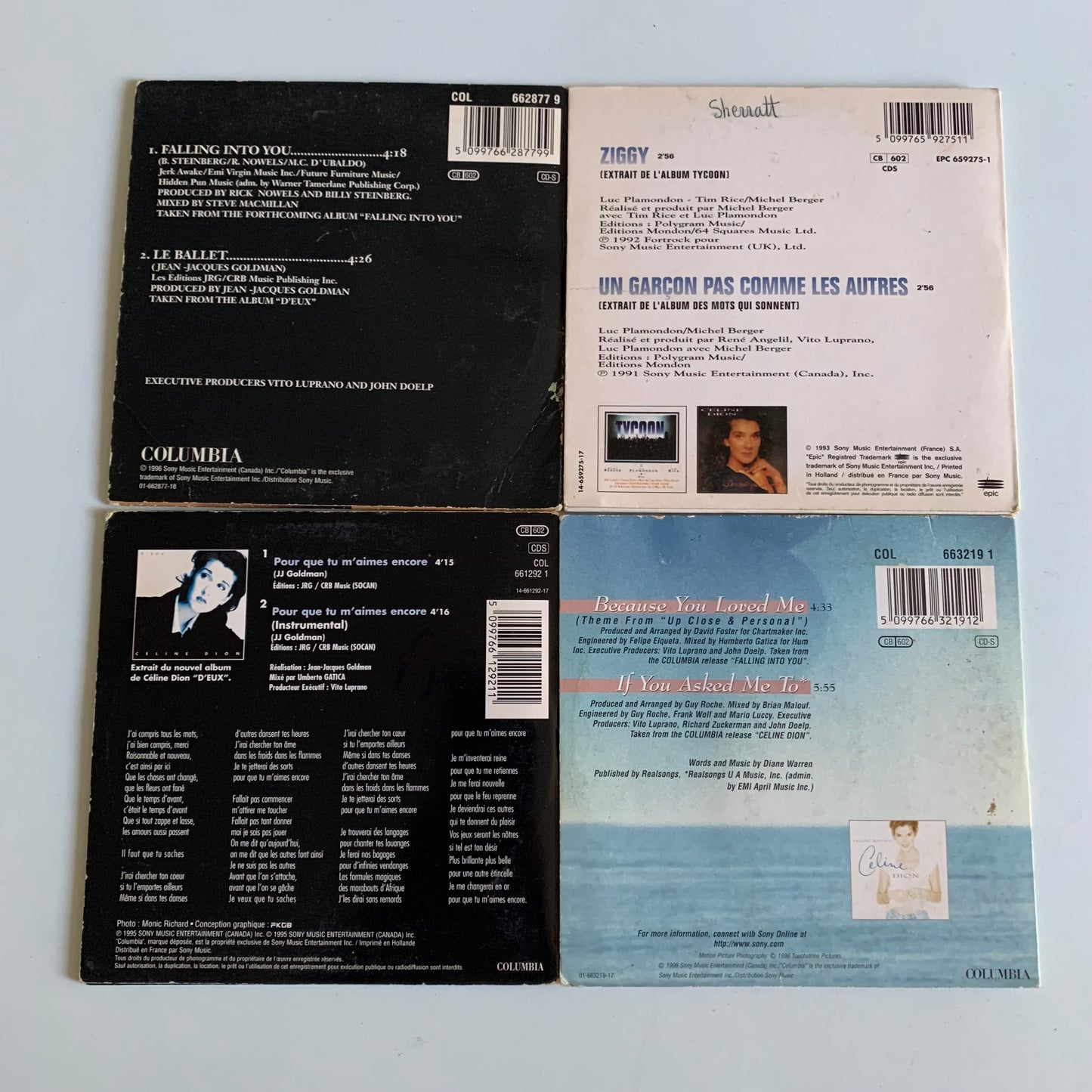 Lot 11 CD Single - Celine Dion - Occasion