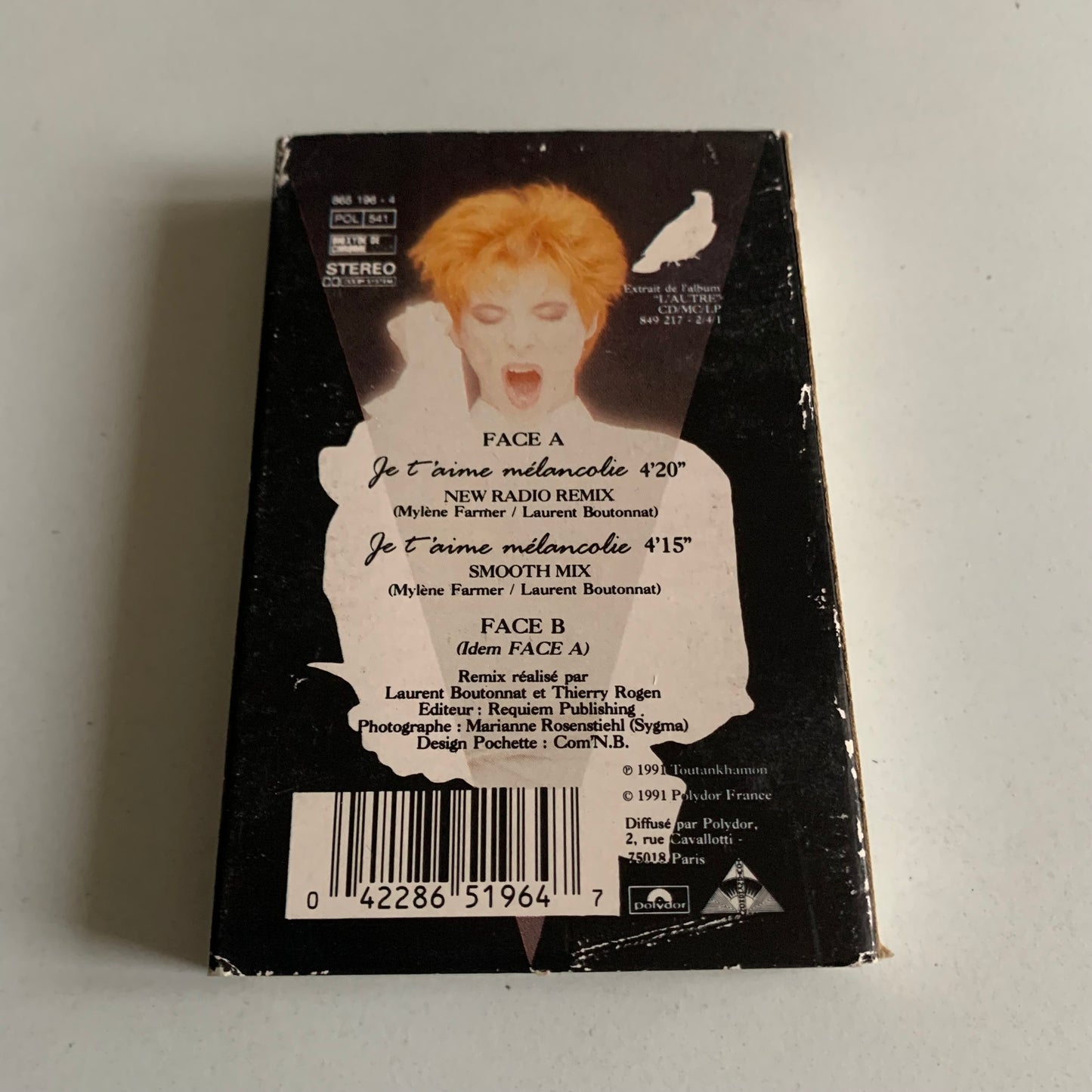 Mylene Farmer - Je T'aime Mélancolie - Single 1991 Occasion