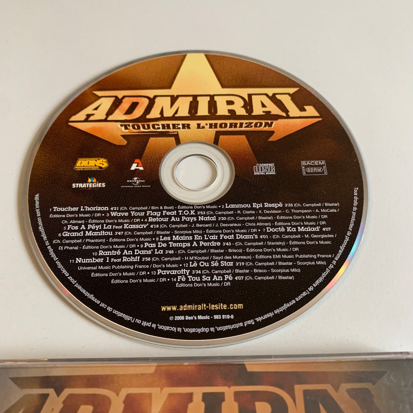 CD - Admiral T - Toucher L’Horizon - 2006 Occasion