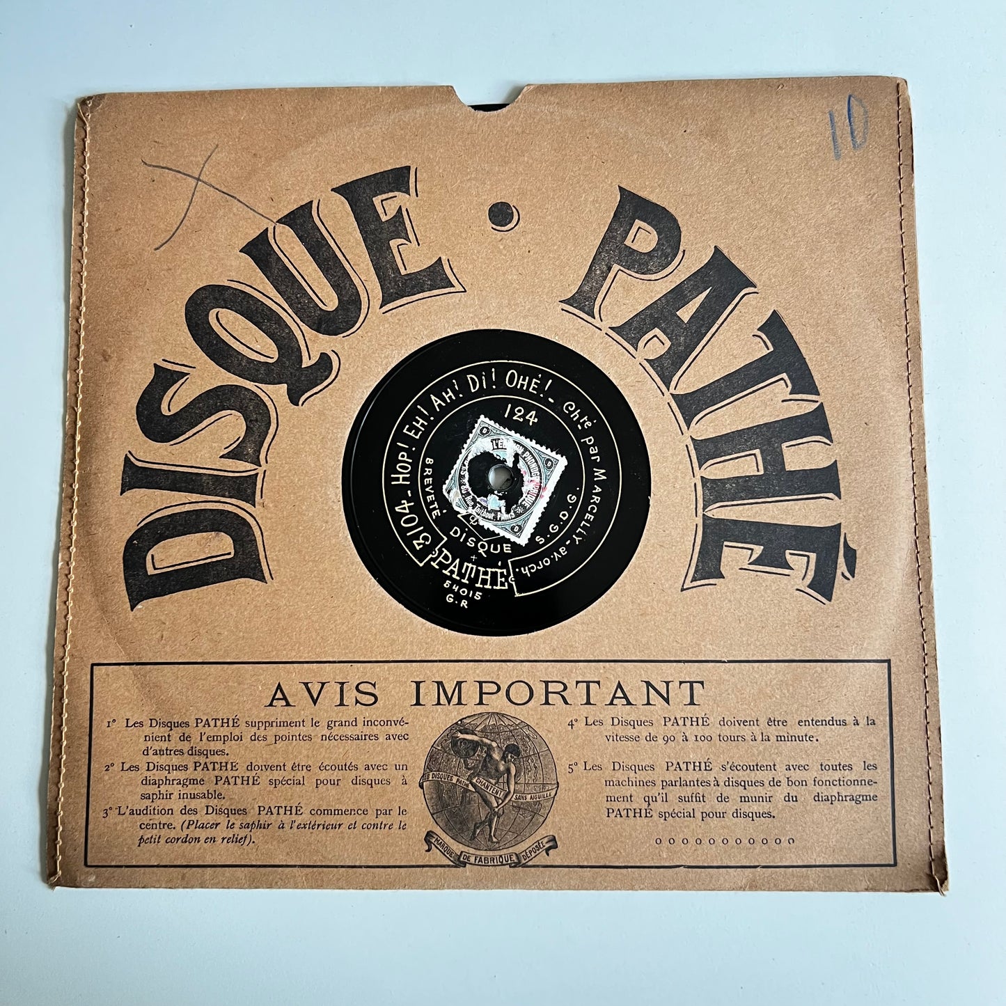 Disque Pathé - M’Amour Jolie / Hop Eh Ah Di Ohé - 25cm