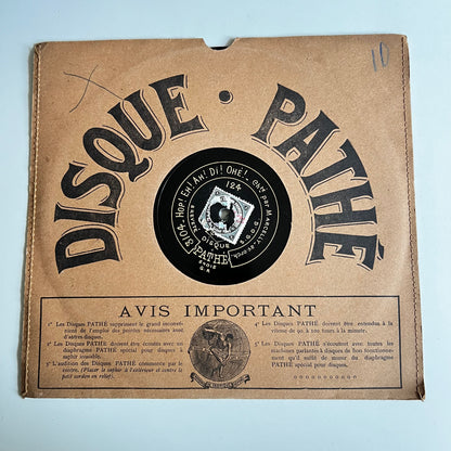 Disque Pathé - M’Amour Jolie / Hop Eh Ah Di Ohé - 25cm