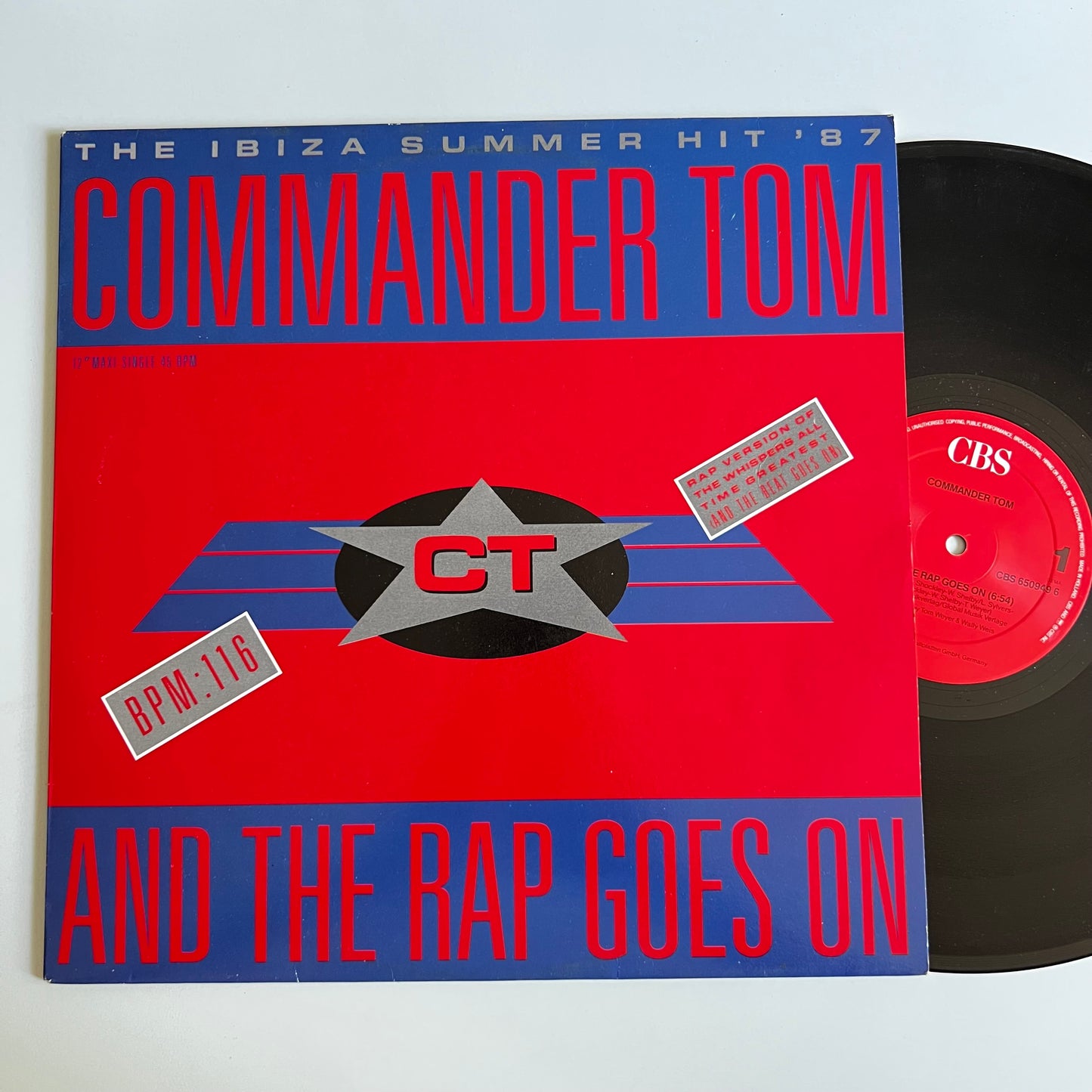 Commander Tom - And The Rap Goes On - Maxi Single 1987