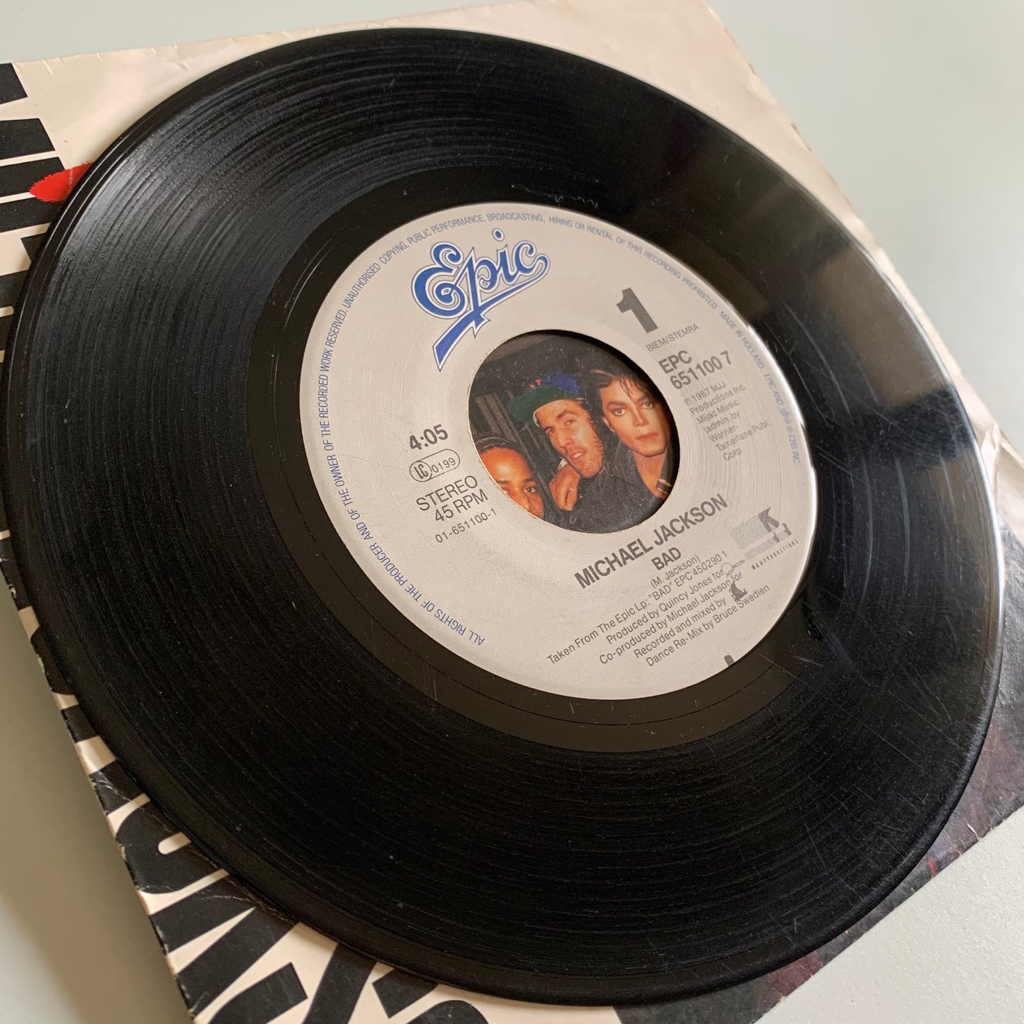 Michael Jackson - Bad - Single 1987 Occasion