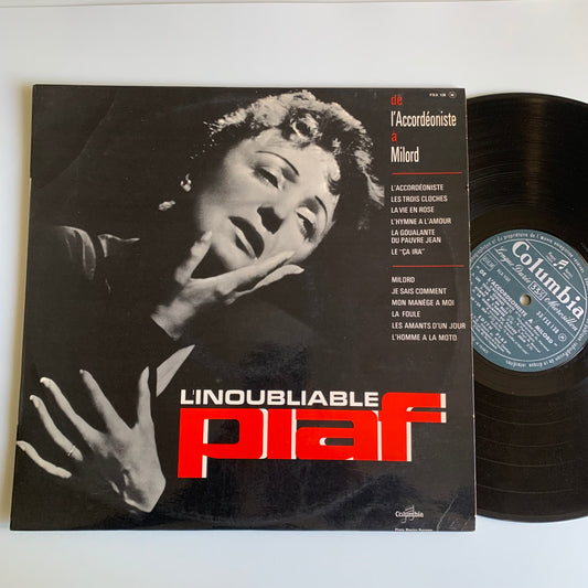 Edith Piaf - L'inoubliable Piaf / De L'accordéoniste À Milord - 33 tours Occasion