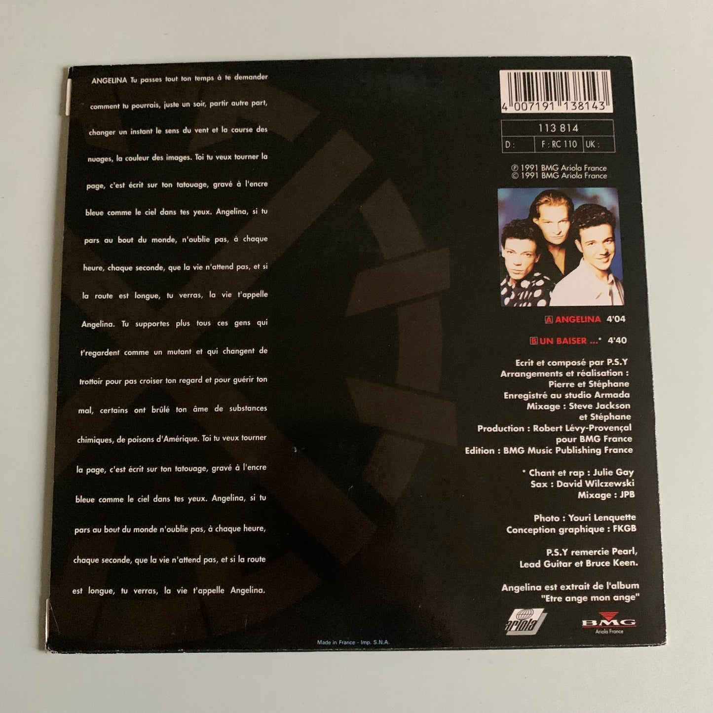 PSY - Angelina - Single 1990 Occasion