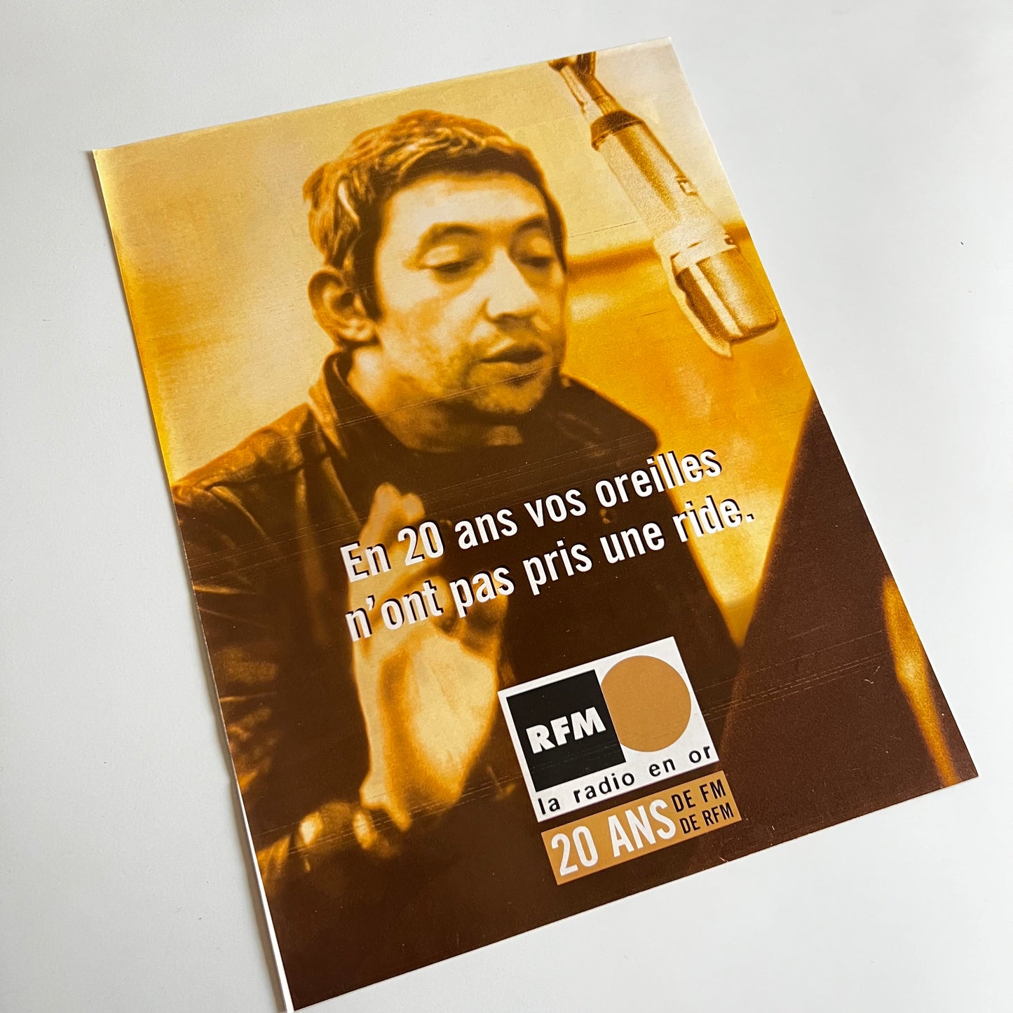 Affiche Originale Serge Gainsbourg  - Page de Magazine 30x23cm