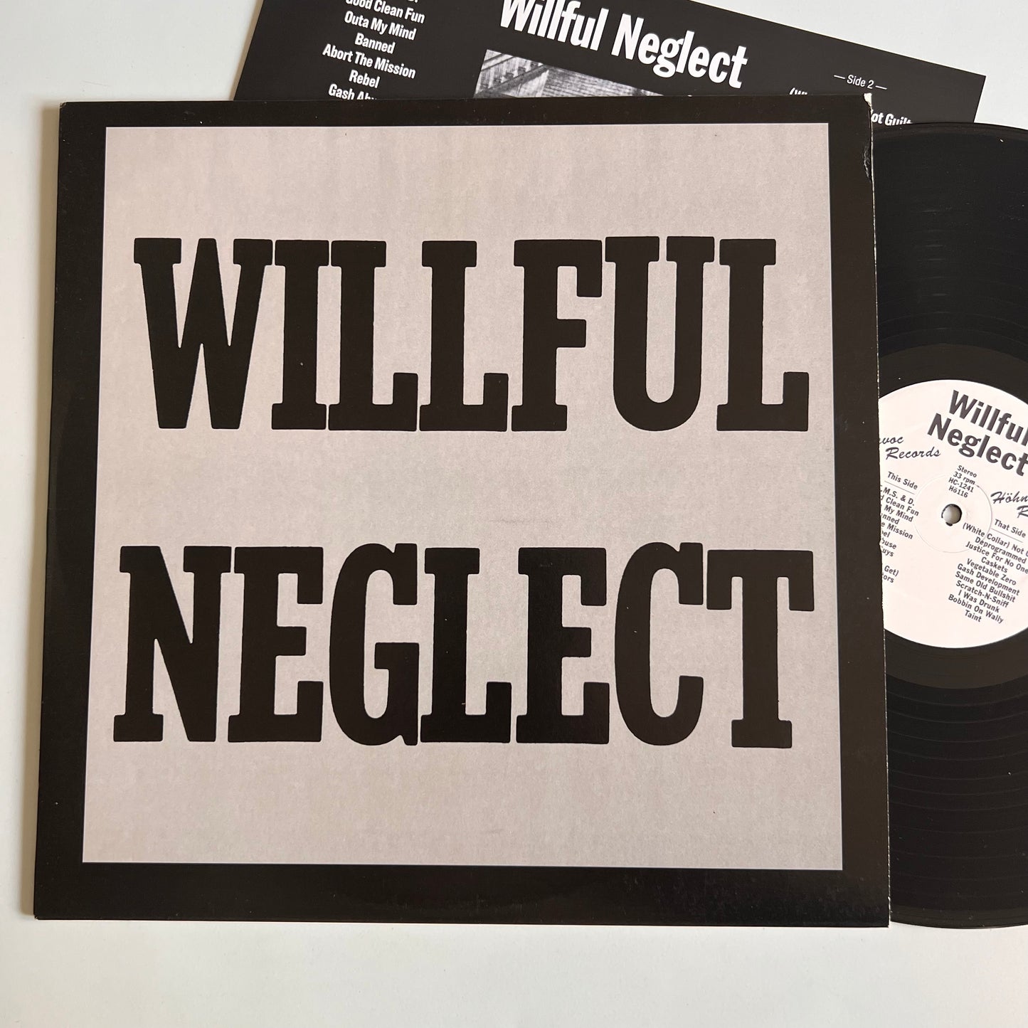Willful Neglect - Both 12" On One LP - 2010