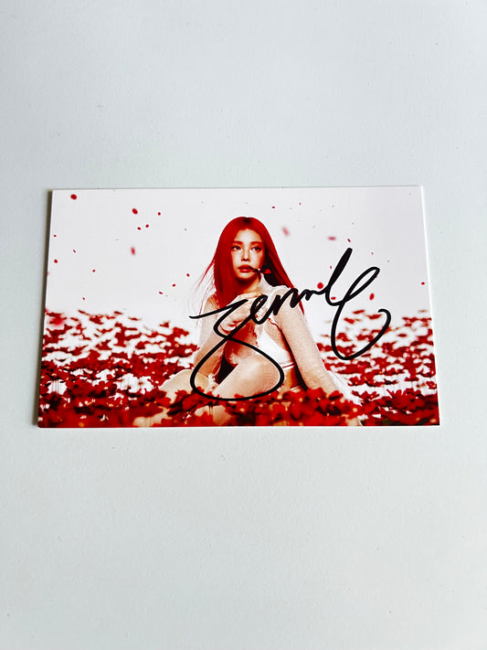 Jennie - Ruby - Blackpink - Photocard Carte Dédicacé Signed
