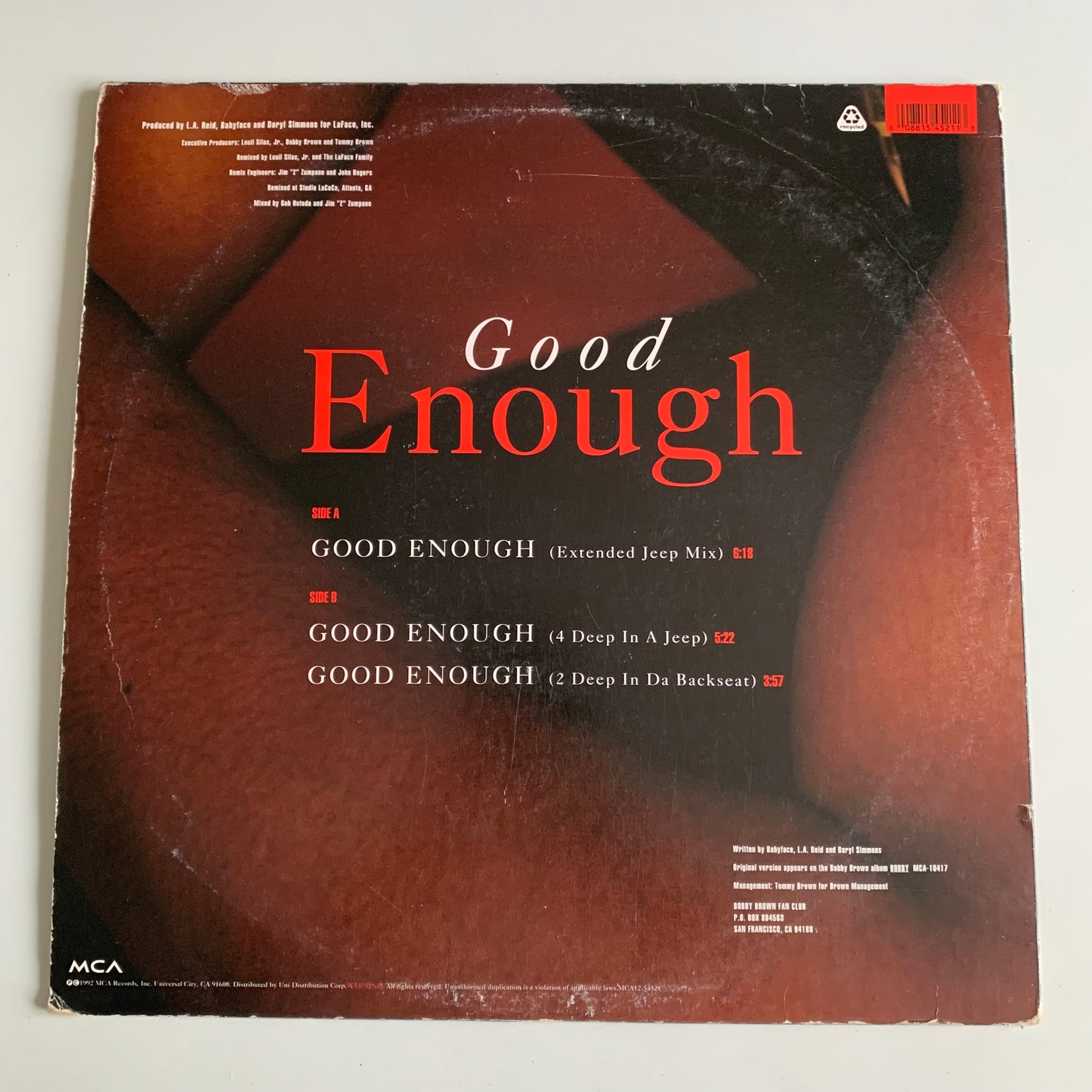 Bobby Brown - Good Enough - Single 1992