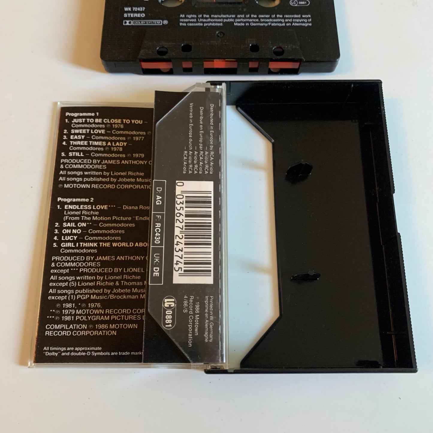 Lionel Richie - The Composer - Great Love Songs With The Commodores And Diana Ross - 1986