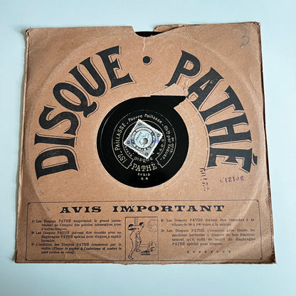 Disque Pathé - Paillasse / la Tosca - 25cm