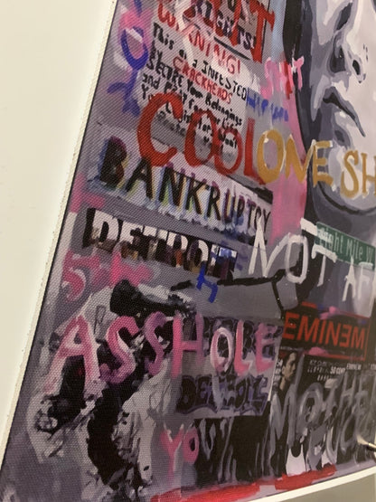 Affiche Poster en Toile - Eminem - Art Rap - 45/30cm
