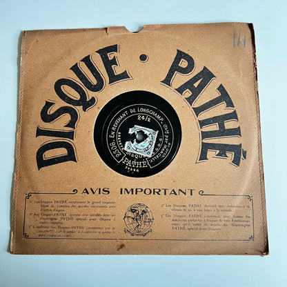 Disque Pathé - Tout En Rose - En Revenant De Longchamp - 25cm