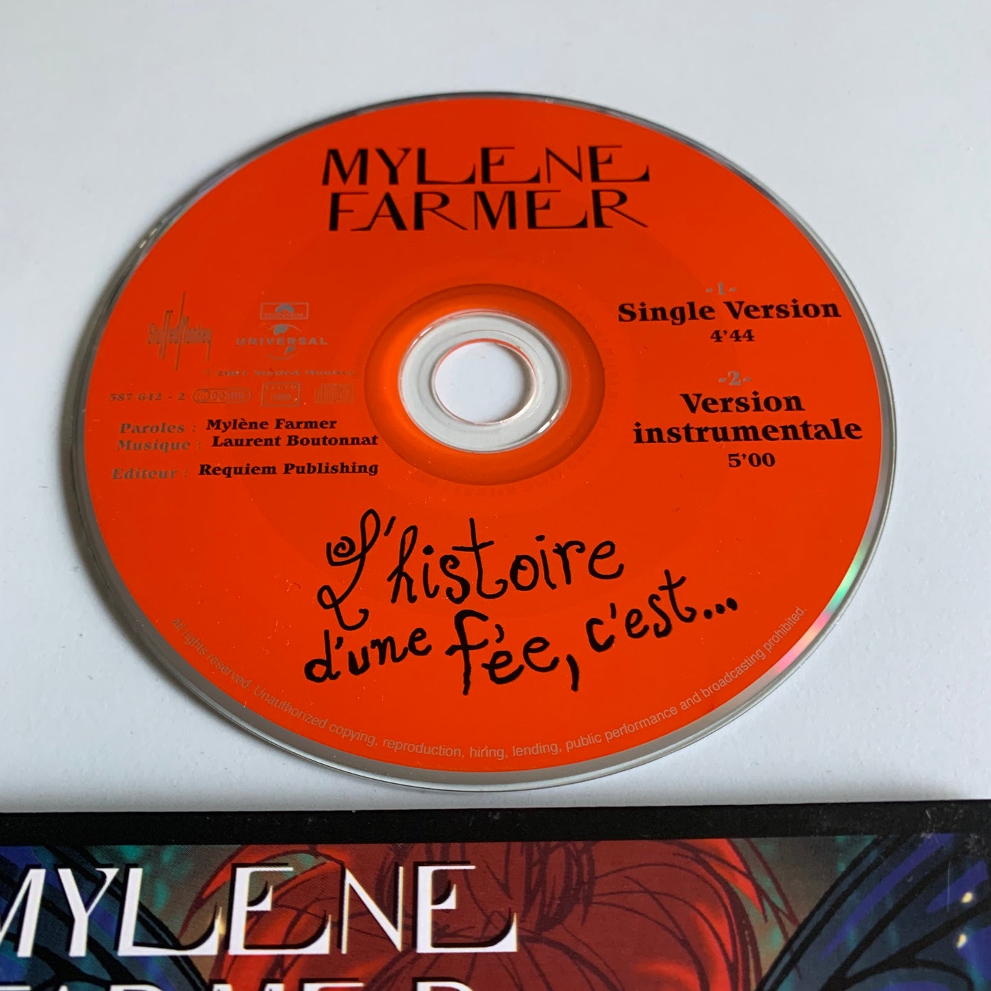 Mylene Farmer - L'histoire D'une Fée, C'est - Single 2001 Occasion