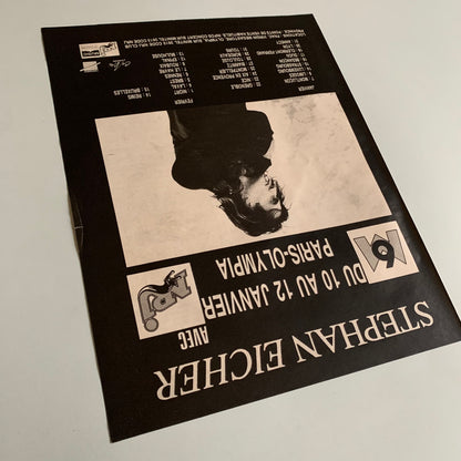Affiche Originale Stephan Eicher - 10 & 12 Janvier 1992 Olympia - Page de Magazine 30x23cm