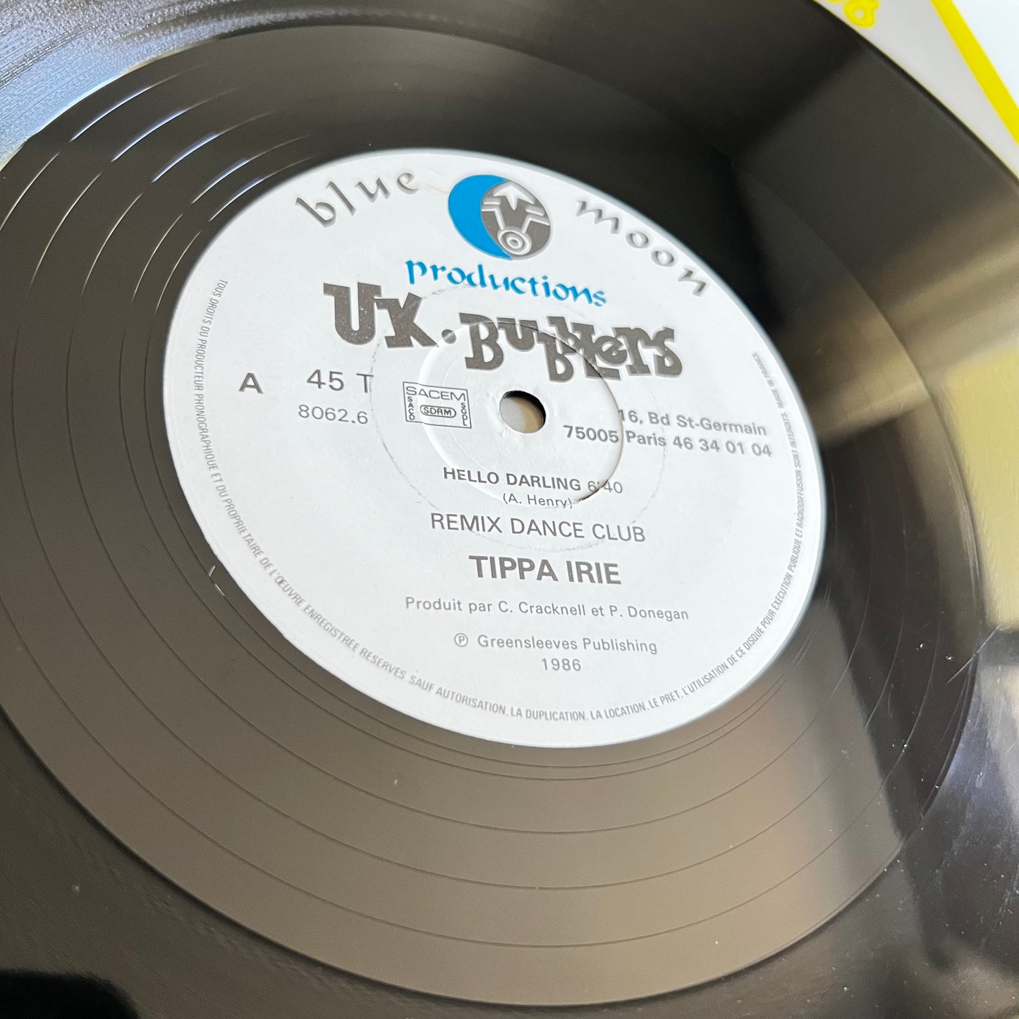 Tippa Irie - Hello Darling - Maxi Single 1986