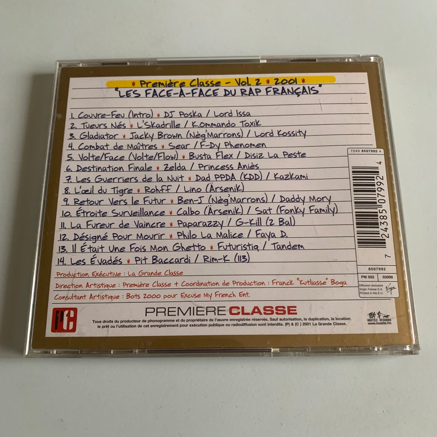 CD - Compilation - Première Classe Vol. 2 "Les Face-à-Face" - 2001 Occasion