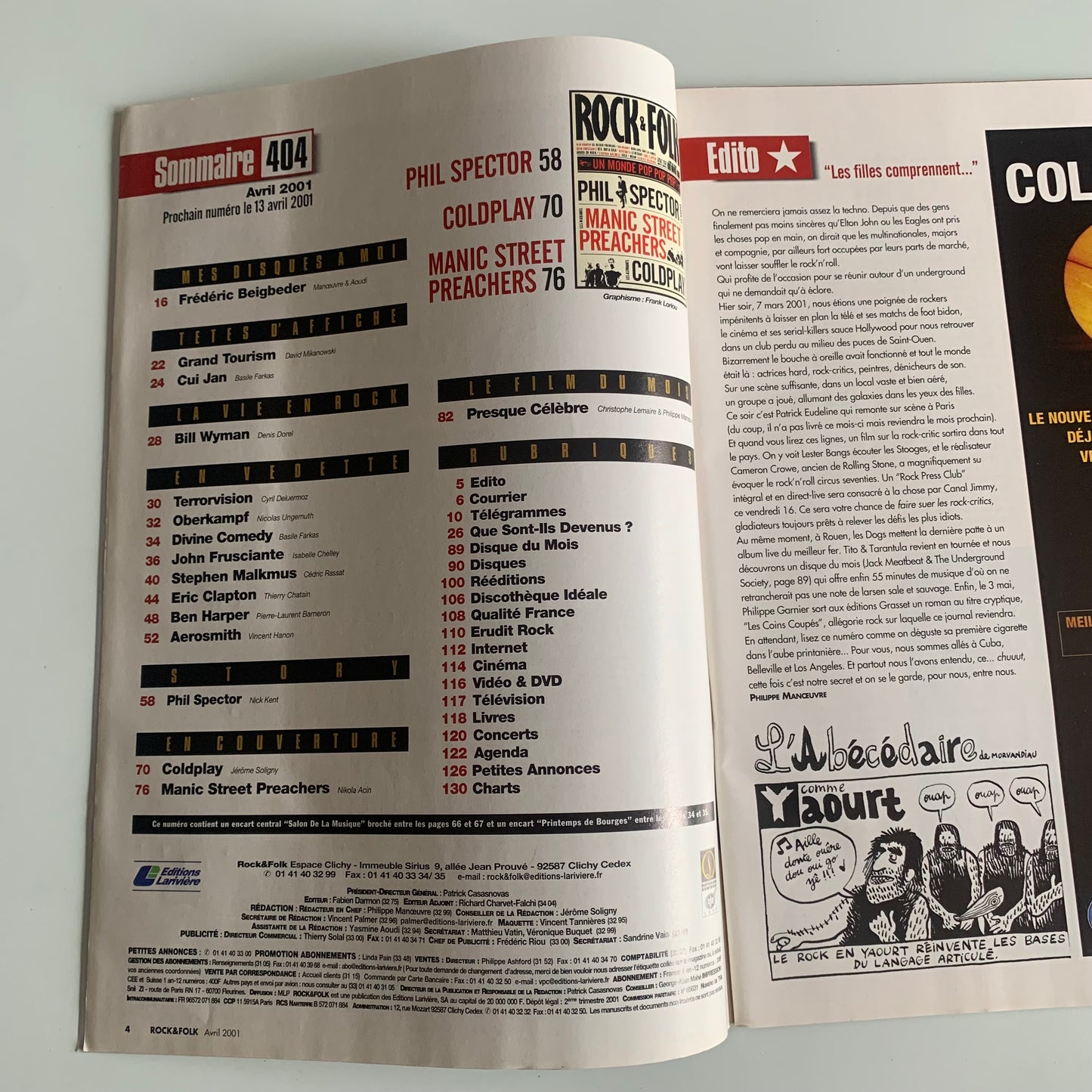 Magazine Rock & Folk - Nº404 Avril 2001