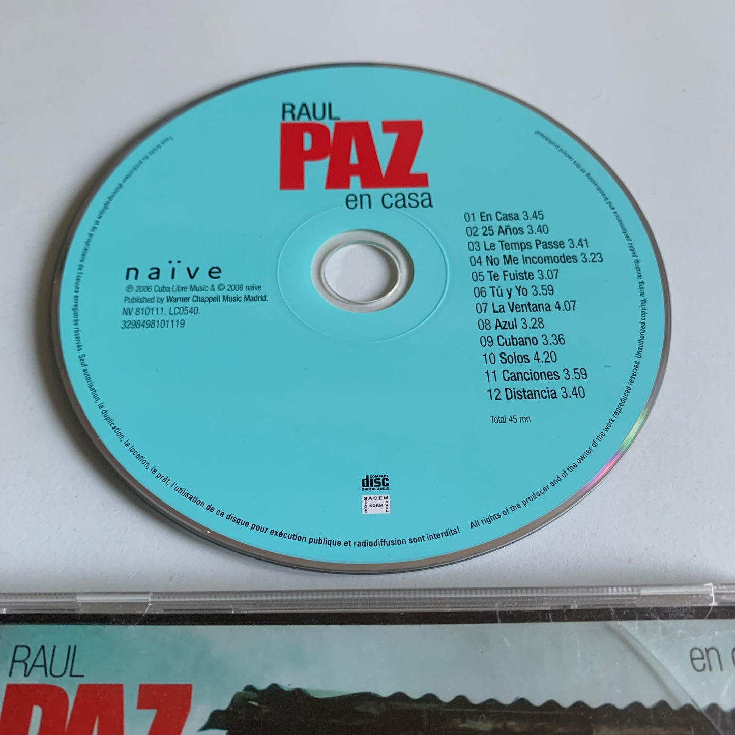 CD - Raul Paz - En Casa - 2006