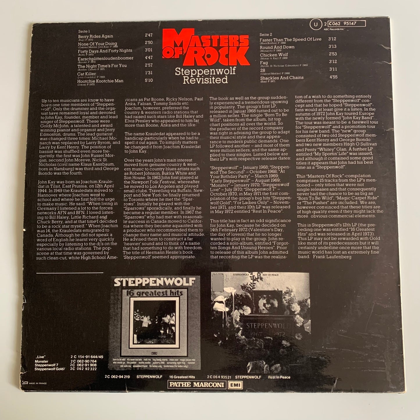 Steppenwolf - Masters Of Rock - Steppenwolf Revisited - LP 1973 Occasion