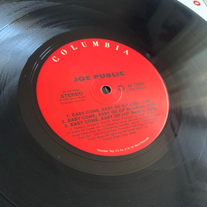 Joe Public - Easy Come, Easy Go - Single 1994