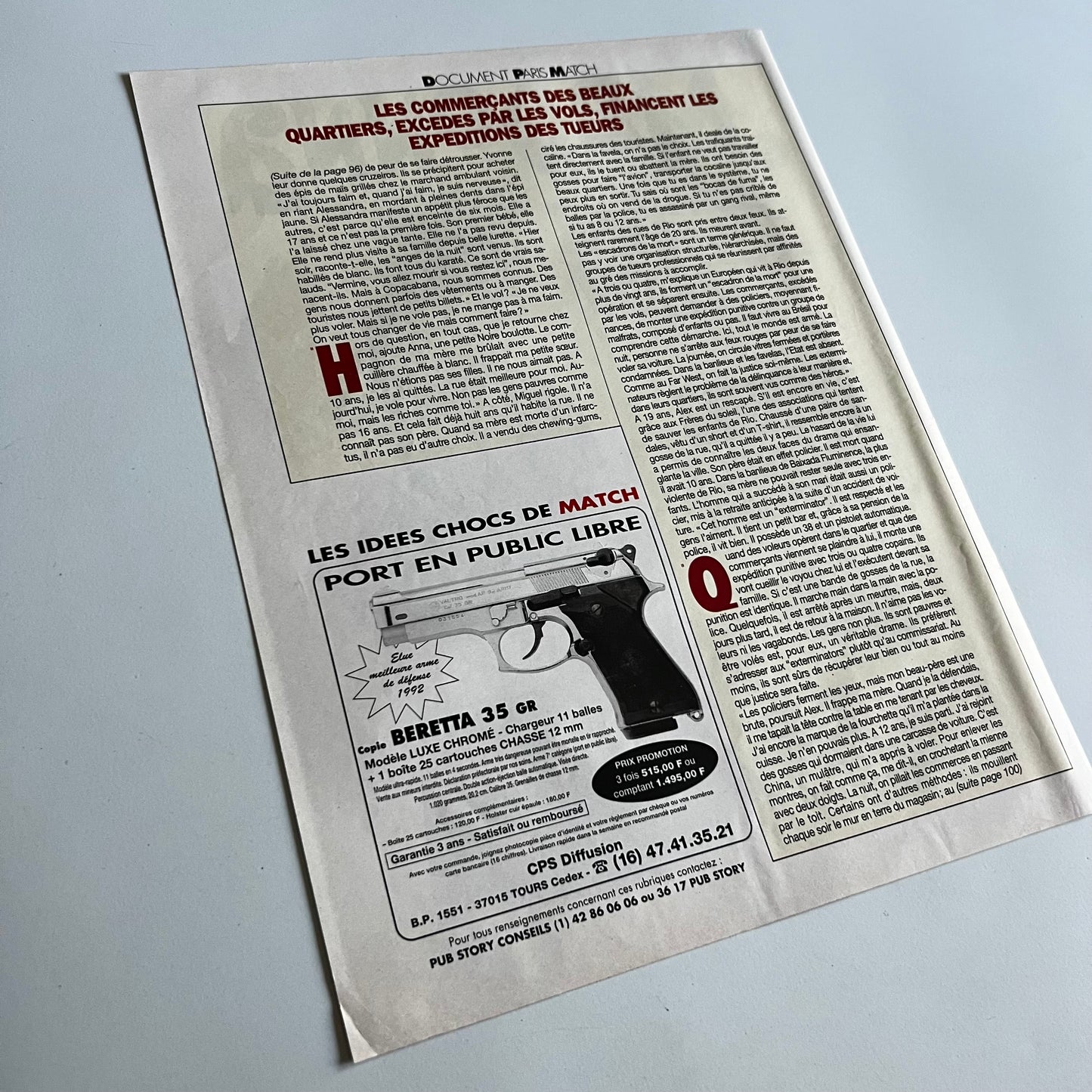 Affiche Originale Concert Madonna 1993 - Page de Magazine 30x23cm