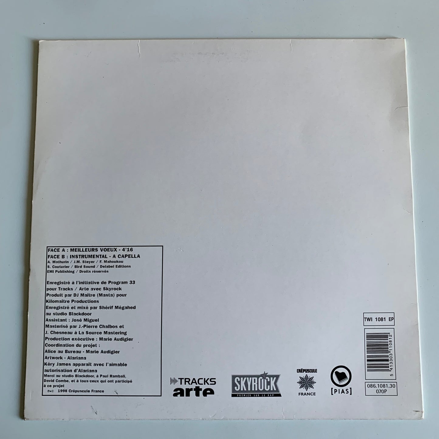 Kery James - Namor - G. Kill - Gued-1 - Meilleurs Voeux - Single 1998