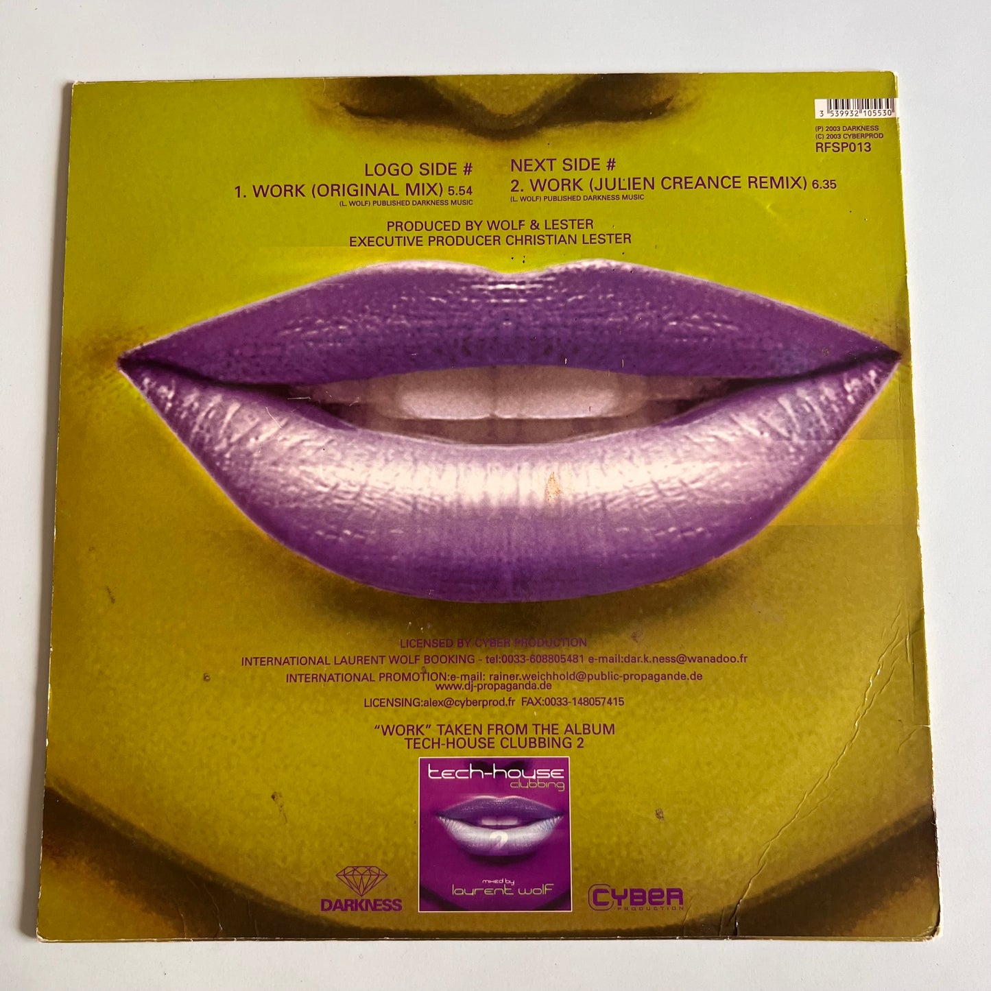 Laurent Wolf - Work - Single 2003