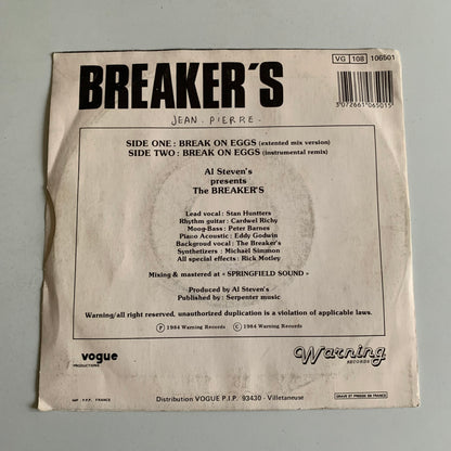 The Breaker's - Break On Eggs - Single 1984 Occasion