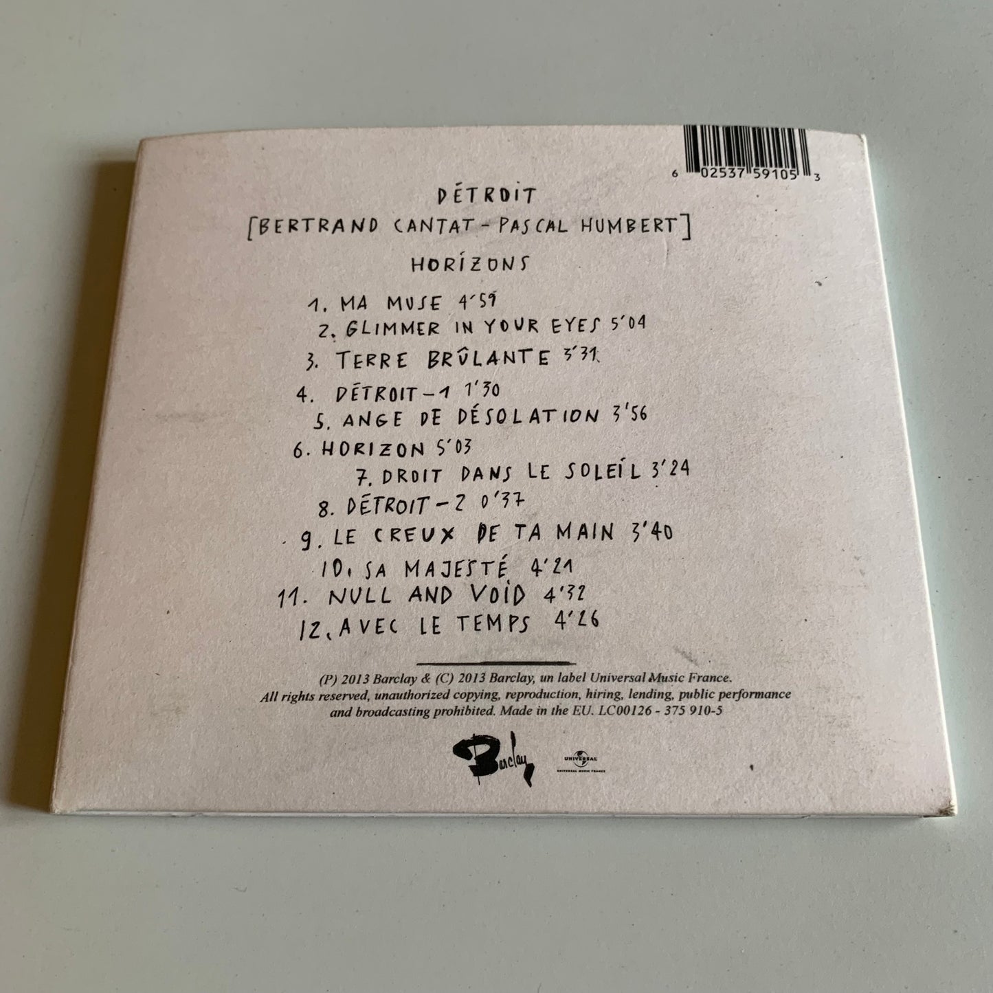 CD - Détroit - Horizons - 2013