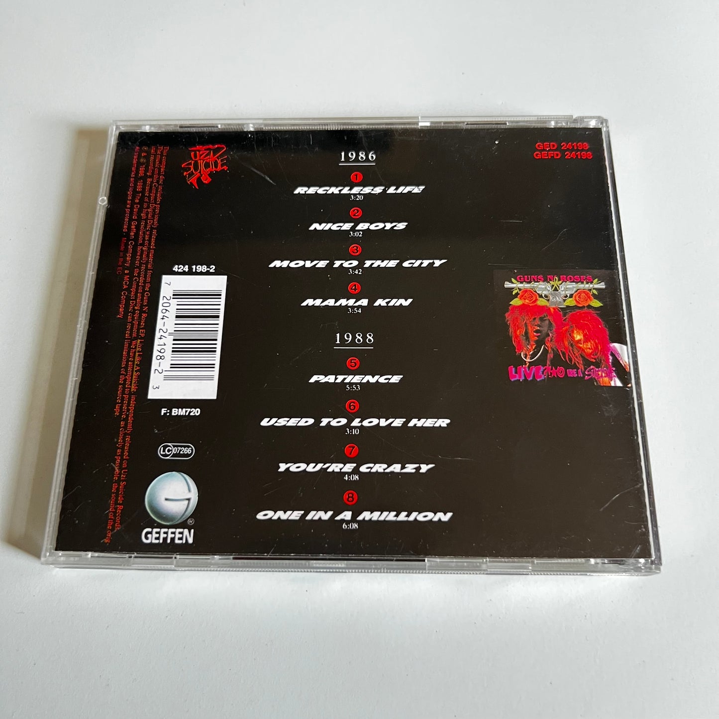 CD - Guns N' Roses - G N' R Lies - 1988