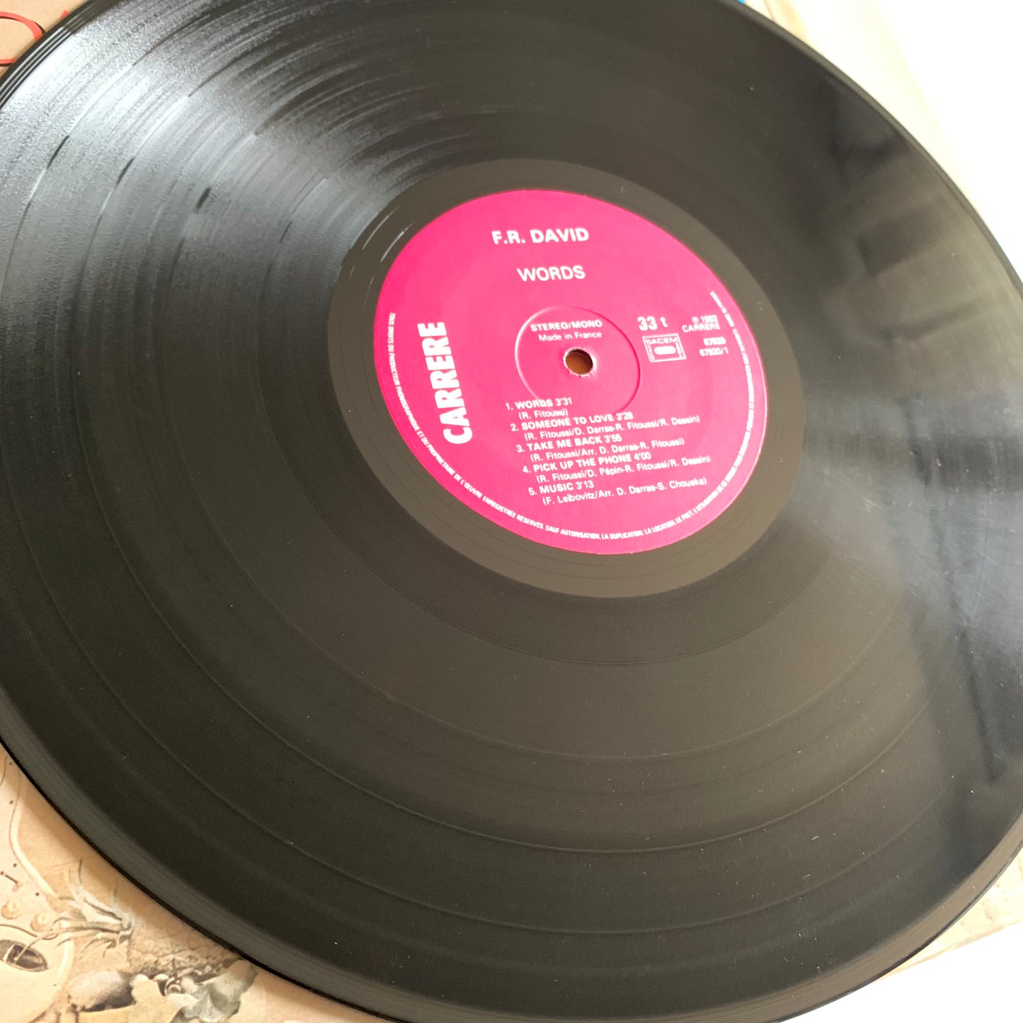 F-R David - Words - LP 1982 Occasion