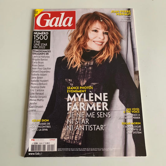 Magazine - Gala 1500 10 Mars 2022 - Mylene Farmer - Celine Dion