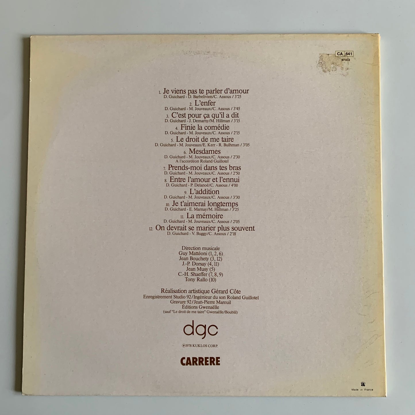 Daniel Guichard - LP 1979