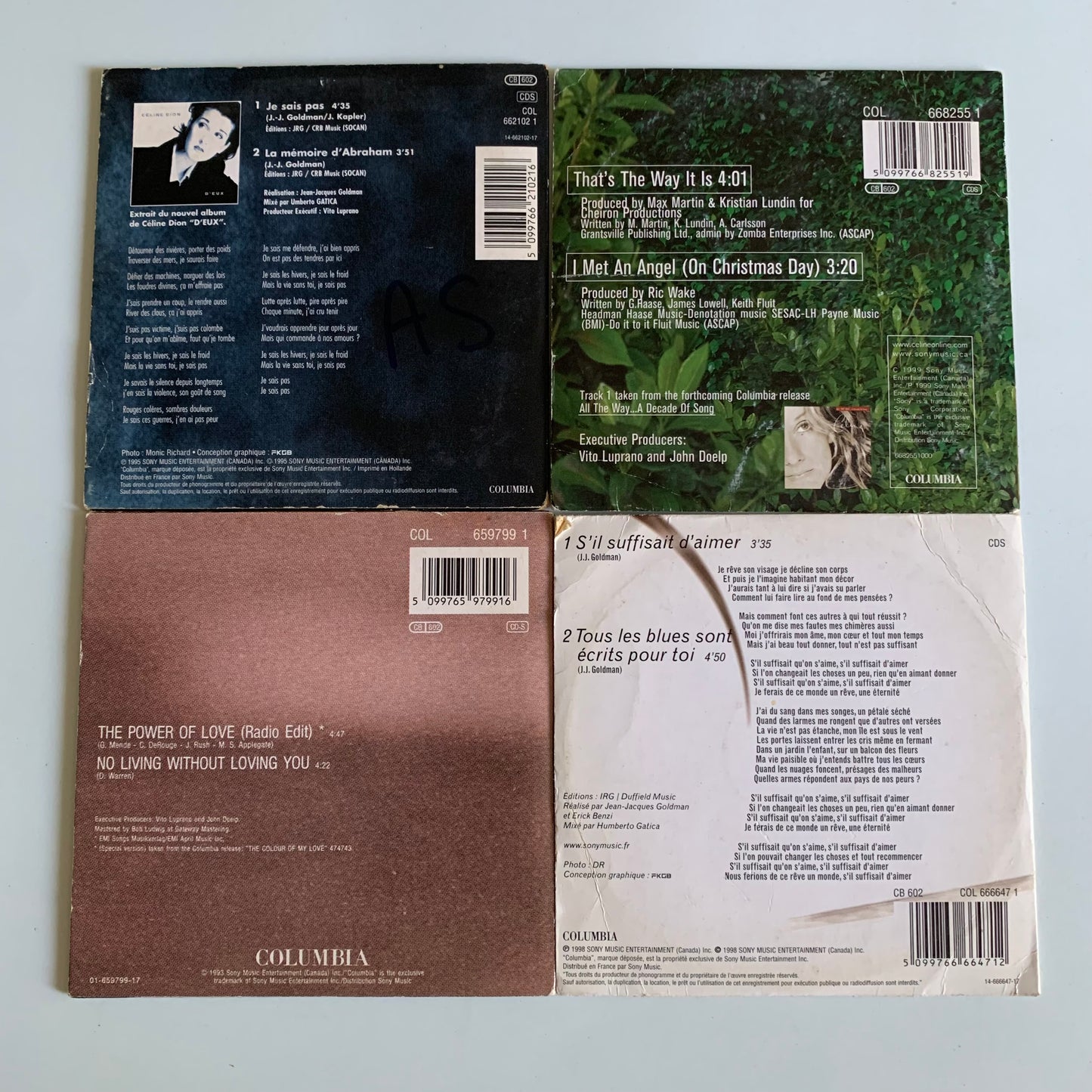Lot 11 CD Single - Celine Dion - Occasion
