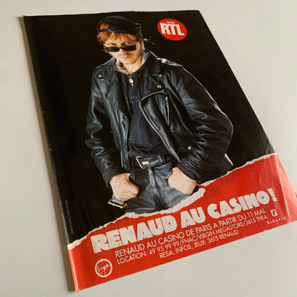 Affiche Originale Renaud - Mai 1992 Casino de Paris - Page de Magazine 30x23cm
